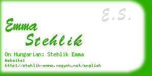 emma stehlik business card